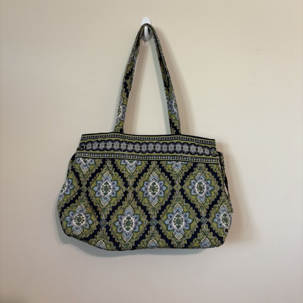 Vera Bradley Cambridge Tote Quilted Retired pattern Cinch Side